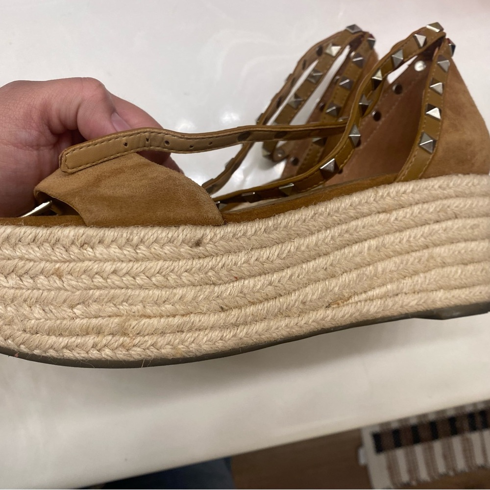 Studded Tan Espadrille Sandals